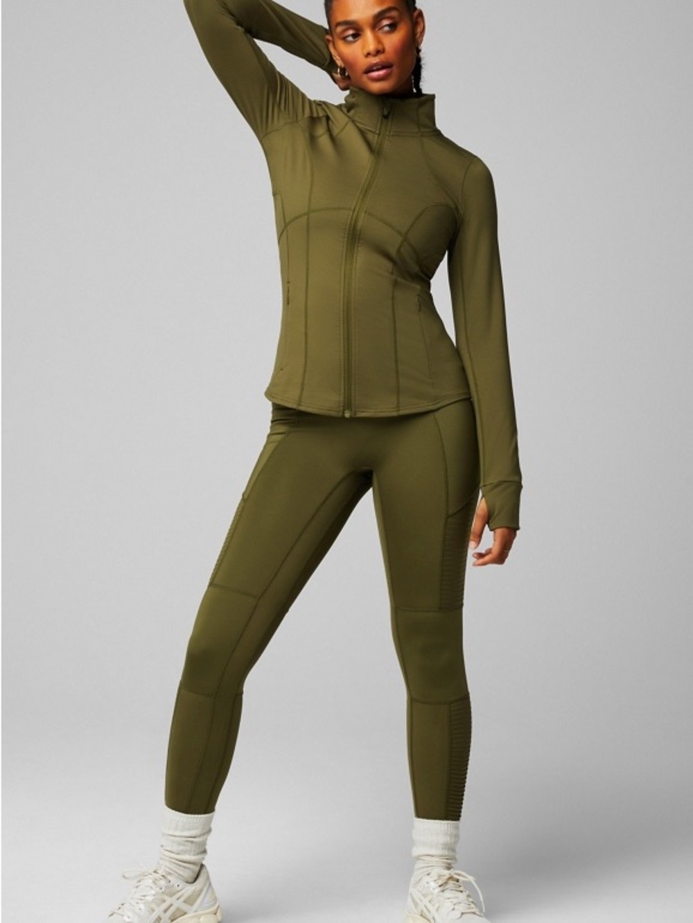 🆕Fabletics set Cold Weather Full-Zip Jacket with leggings